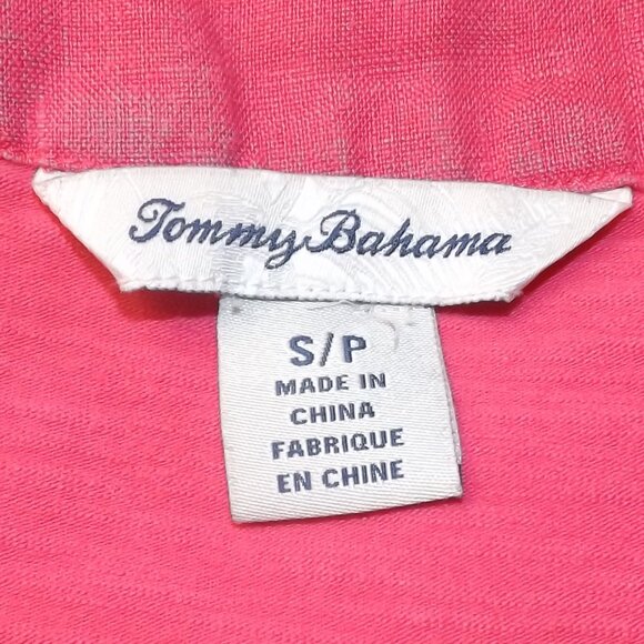 TOMMY BAHAMA Jersey Dress, S, Bright Pink, Lace Up Neck, Sleeveless, Summer - Picture 9 of 10